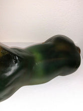 Load image into Gallery viewer, DAUM France Pate De Verre Tulip Art Glass Resting Mare Horse Amber Green
