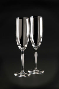 Lalique Crystal James Suckling 100 Points Champagne Flutes Glasses BNIB 10331300