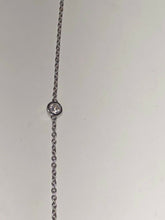 Load image into Gallery viewer, Sterling Silver Unique Zirconia Zircon Design Pendant Necklace 60” Rhodium Plate
