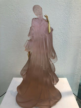 Load image into Gallery viewer, DAUM France Pate De Verre Art Glass Figurine Kabuki Pink Limited Edition
