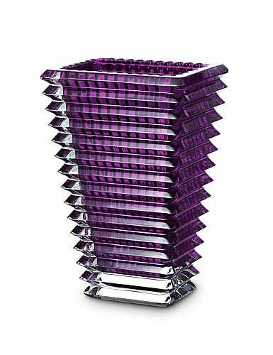 Baccarat Eye Vase Small Rectangular Amethyst Purple BNIB 2802305 – BG