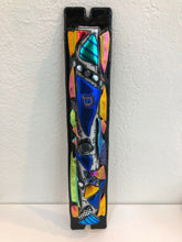 Load image into Gallery viewer, Art Glass Mezuzah Unique Door Jewish Hang Symbol 10”
