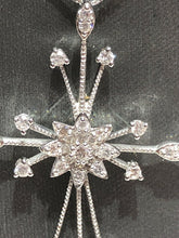 Load image into Gallery viewer, Unique One-of-a-kind 14k White Gold Diamond Pendant Necklace Snowflake Star
