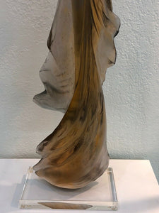 DAUM France Pate De Verre Tulip Art Glass Figurine Luna Limited Edition
