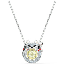 Load image into Gallery viewer, Swarovski Sparkling Dance Cat Necklace,multi-colored,Rhodium plated 5515438
