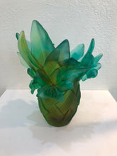 Load image into Gallery viewer, DAUM France Pate De Verre Tulip Art Glass Tressage Vase Numbered Edition
