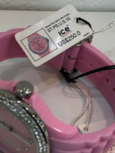 Load image into Gallery viewer, Authentic Ice Watch Pink Rubber Swarovski Crystal ST.PS.U.S.10 Brand New
