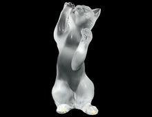 Load image into Gallery viewer, Lalique Crystal Cat Kitten Laughing Playing BNIB 1217200
