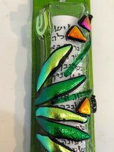 Load image into Gallery viewer, Art Glass Mezuzah Unique Door Jewish Hang Symbol
