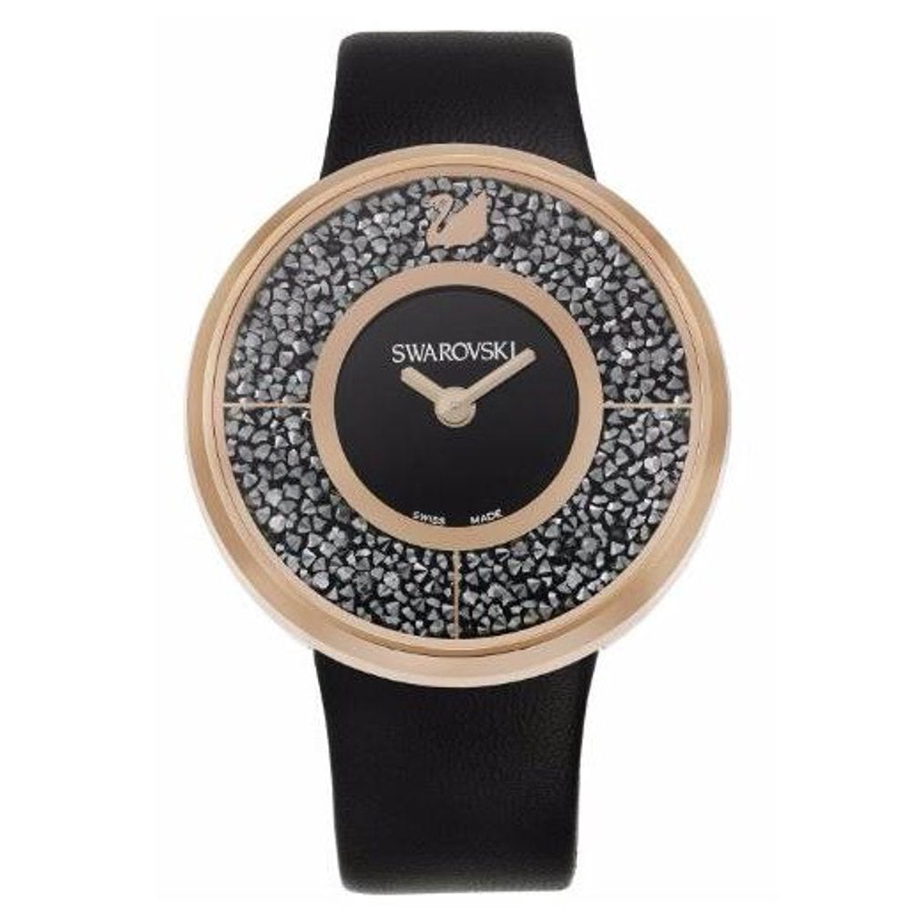 Crystalline Black Rose Gold-Tone Watch 5045371