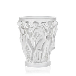 Lalique Crystal Bacchantes Vase Frosted Clear BNIB 1220000