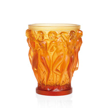 Load image into Gallery viewer, Lalique Crystal Bacchantes Vase Amber Anniversary Numbered Edition BNIB 1220020
