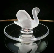 Load image into Gallery viewer, Lalique Crystal Ring Pin Tray Swan BNIB
