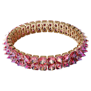 Chroma choker, Spike crystals, Pink, Gold-tone plated