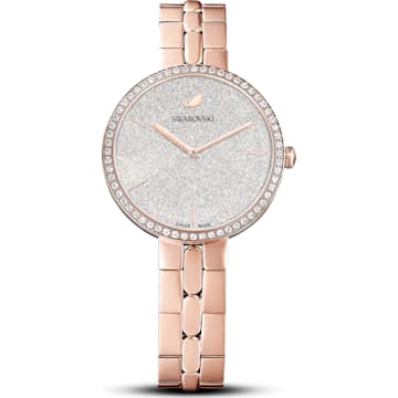 Cosmopolitan Watch, Metal bracelet, White, Rose-gold tone PVD