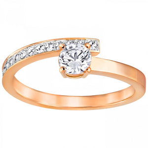 Swarovski Fresh Ring, Small, White, Rose-gold tone plated
