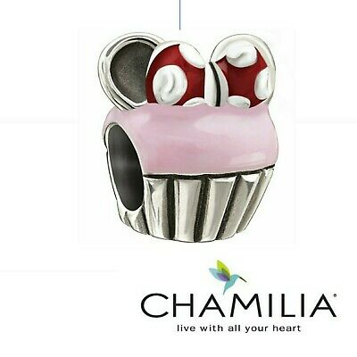 Chamilia Disney Charm Silver Minnie Cupcake Bow