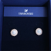 Load image into Gallery viewer, Swarovski Pierced Earrings Stud Flower CRY/ROS 5502756
