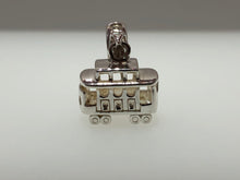 Load image into Gallery viewer, Local Beads Silver Cable Car Dangle Clear For Charm Bracelet
