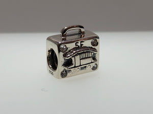 Local Beads Silver San Francisco Suitcase For Charm Bracelet