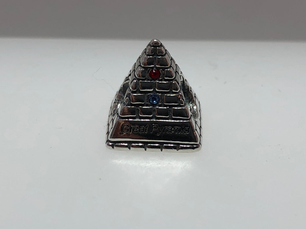 Local Beads Silver Egypt Great Pyramid For Charm Bracelet