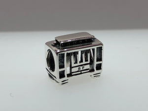 Local Beads Silver San Francisco Cable Car For Charm Bracelet