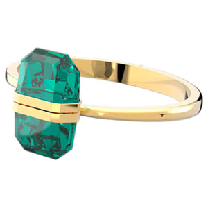 Lucent Bangle, Green, Gold-tone Plated