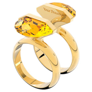 Lucent Ring, Magnetic, Yellow, Gold-tone Plated