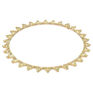 Millenia Necklace, Triangle Cut Crystals, Yellow, Gold-tone Plated