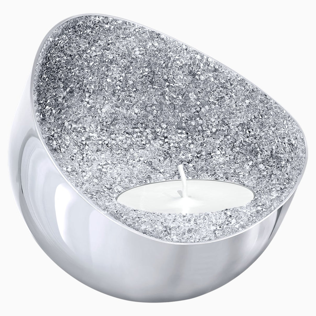 MINERA TEA LIGHT HOLDER, SILVER TONE