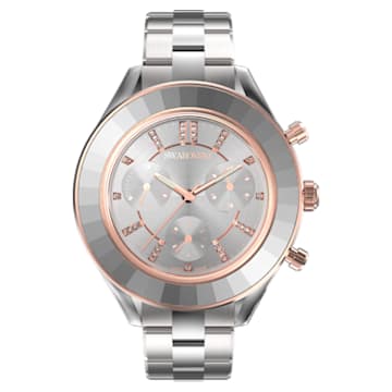 Octea Lux Sport Watch, Metal Bracelet, White, Stainless Steel