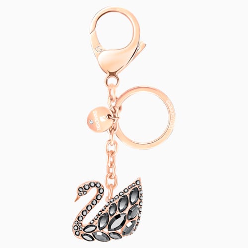 ICONIC SWAN:BAG CHARM BLK/STS
