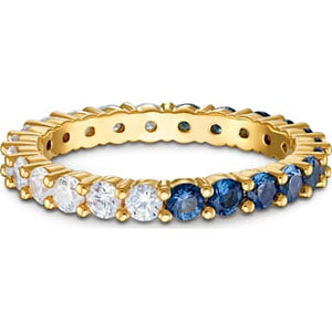 Vittore Half XL Ring, Blue, Gold-tone plated